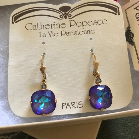 Catherine Popesco Jewelry - NEW CATHERINE POPESCO PURPLE CRYSTAL EARRINGS